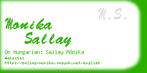 monika sallay business card