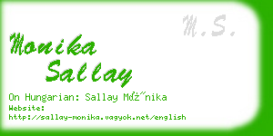 monika sallay business card